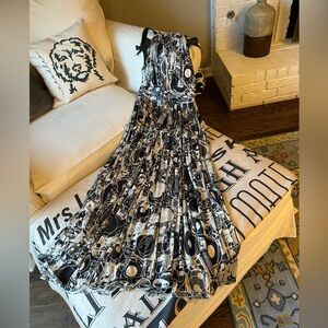 CHANEL Logo CC Maxi Silk Dress - Size FR 36/ US VERY GOOD Condition